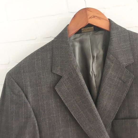 JoS. A. Bank Men’s Blazer Signature Gold Model Gordon Charcoal Gray/Cream Sz 42S - Picture 13 of 13